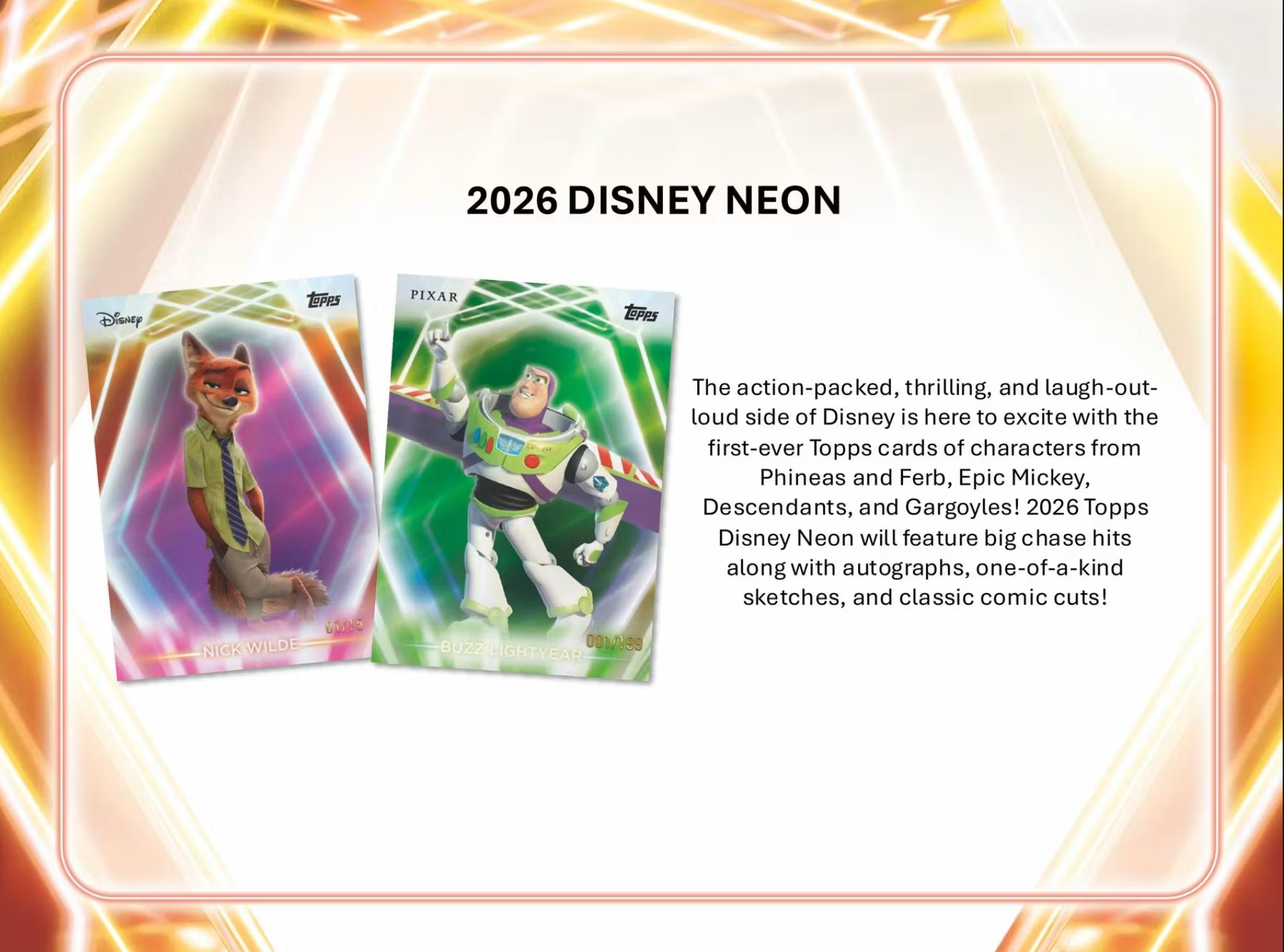 2026 Topps Disney Neon Blaster Box