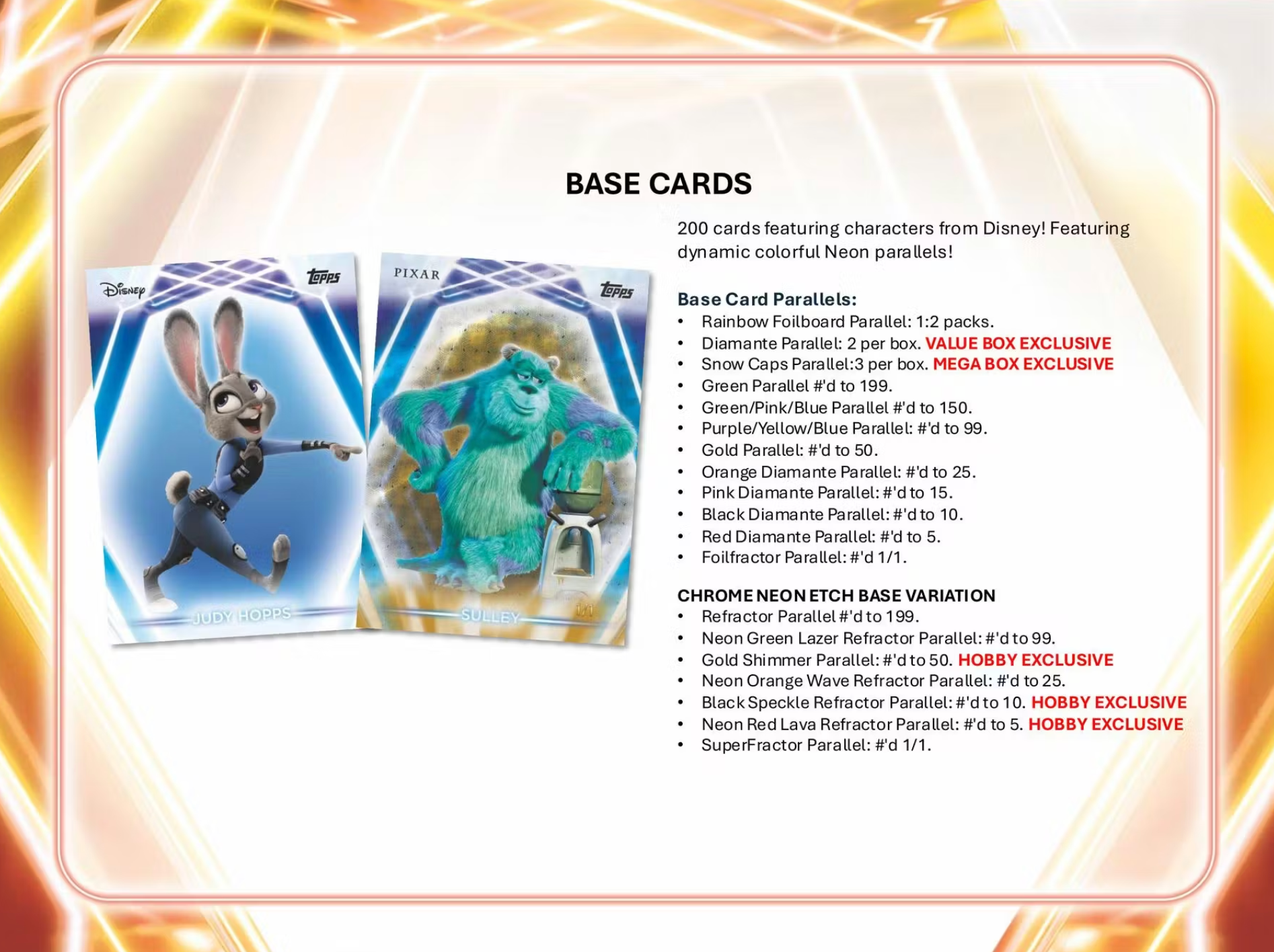 2026 Topps Disney Neon Blaster Box