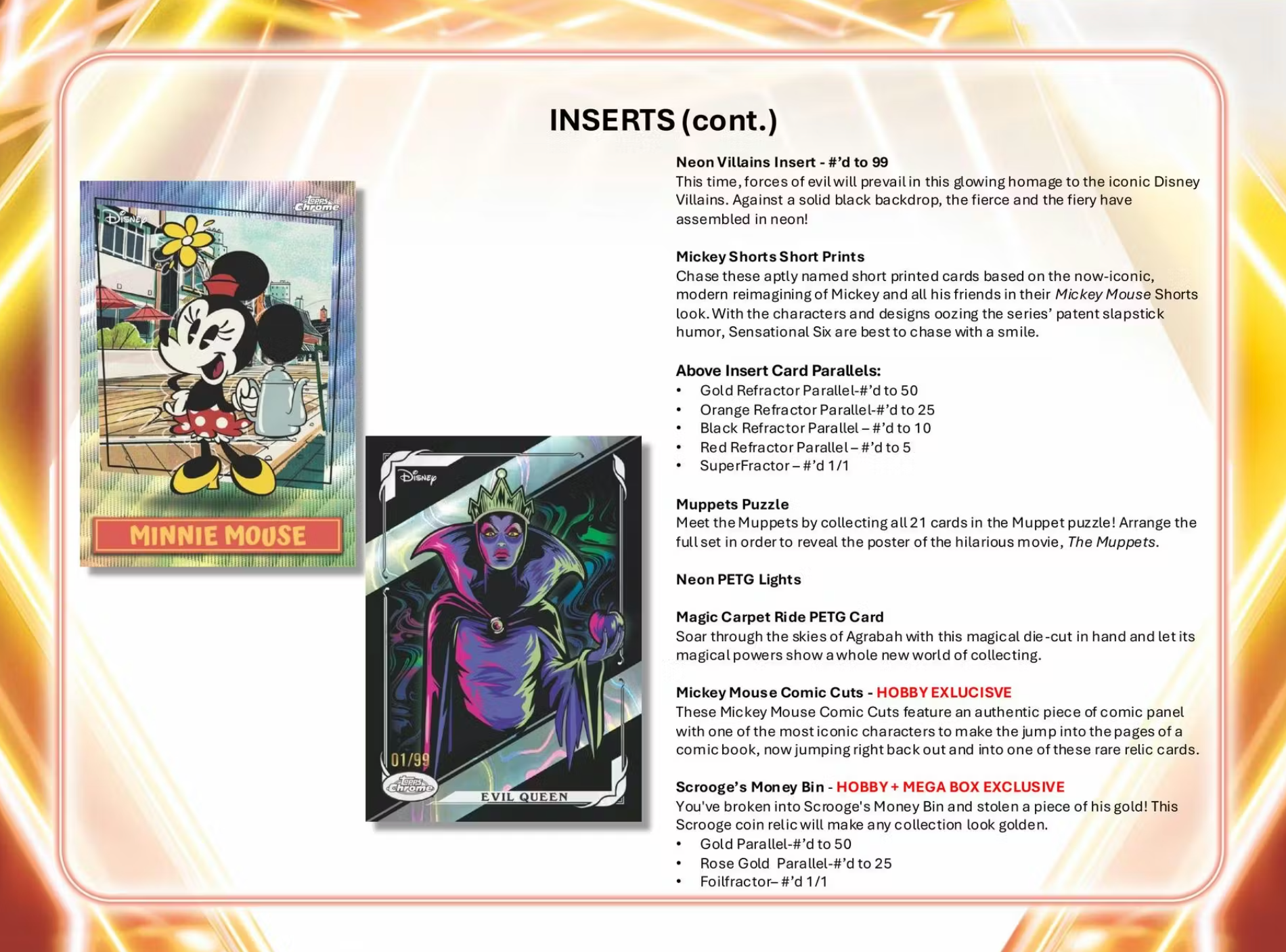 2026 Topps Disney Neon Blaster Box