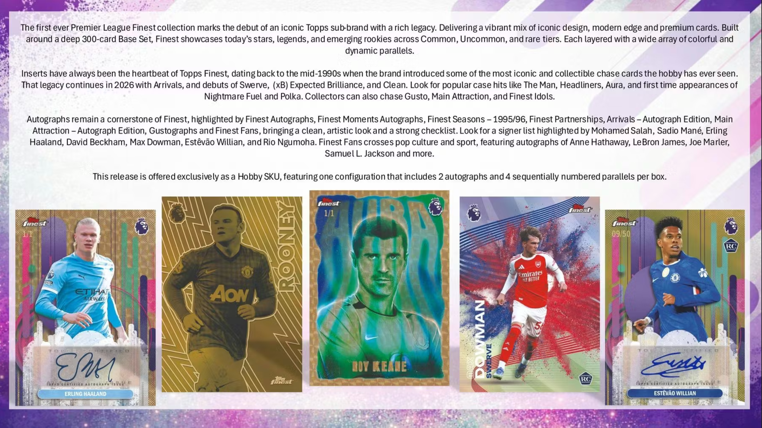 2026 Topps Finest Premier League EPL Soccer Hobby Box