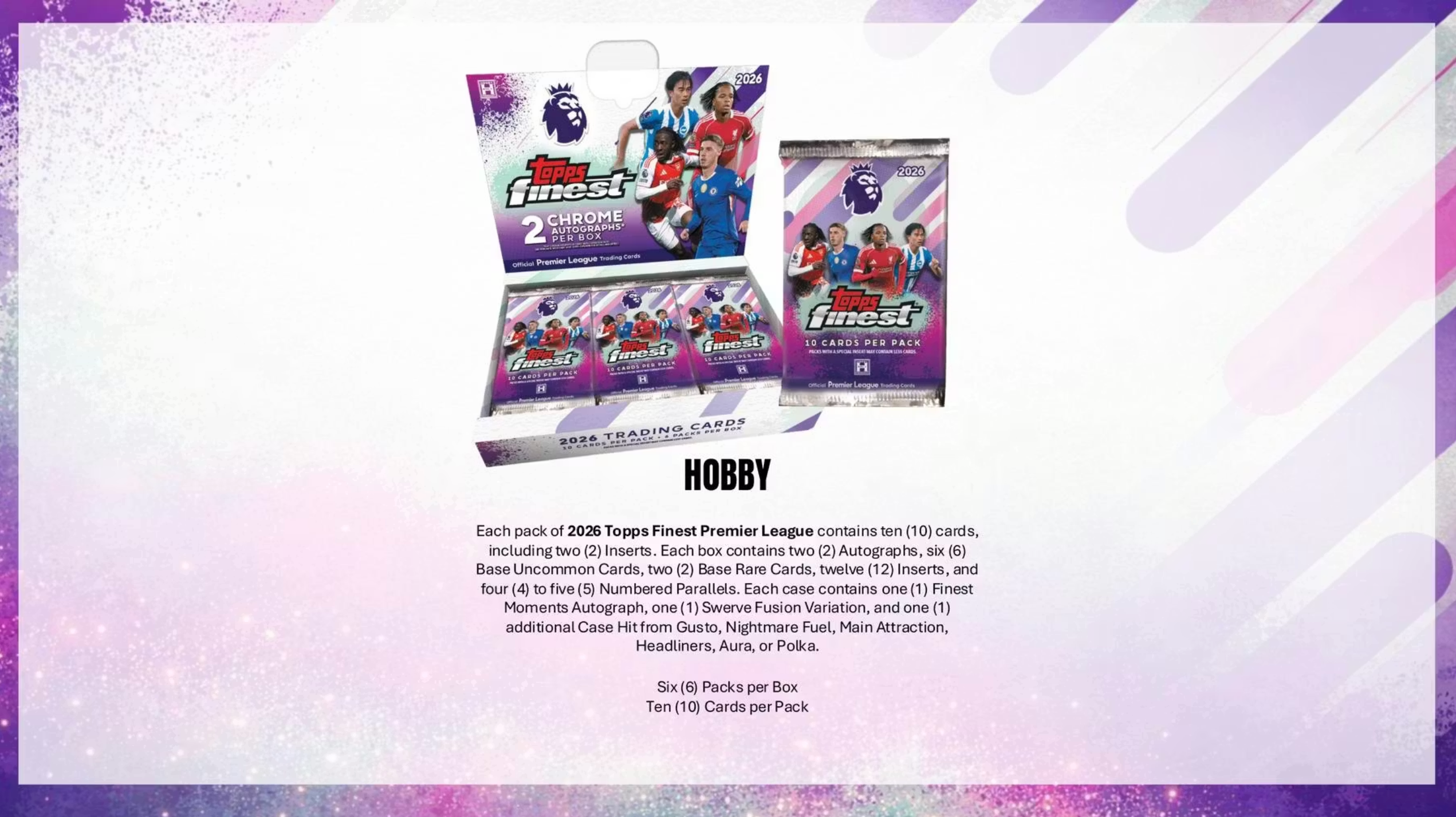2026 Topps Finest Premier League EPL Soccer Hobby Box