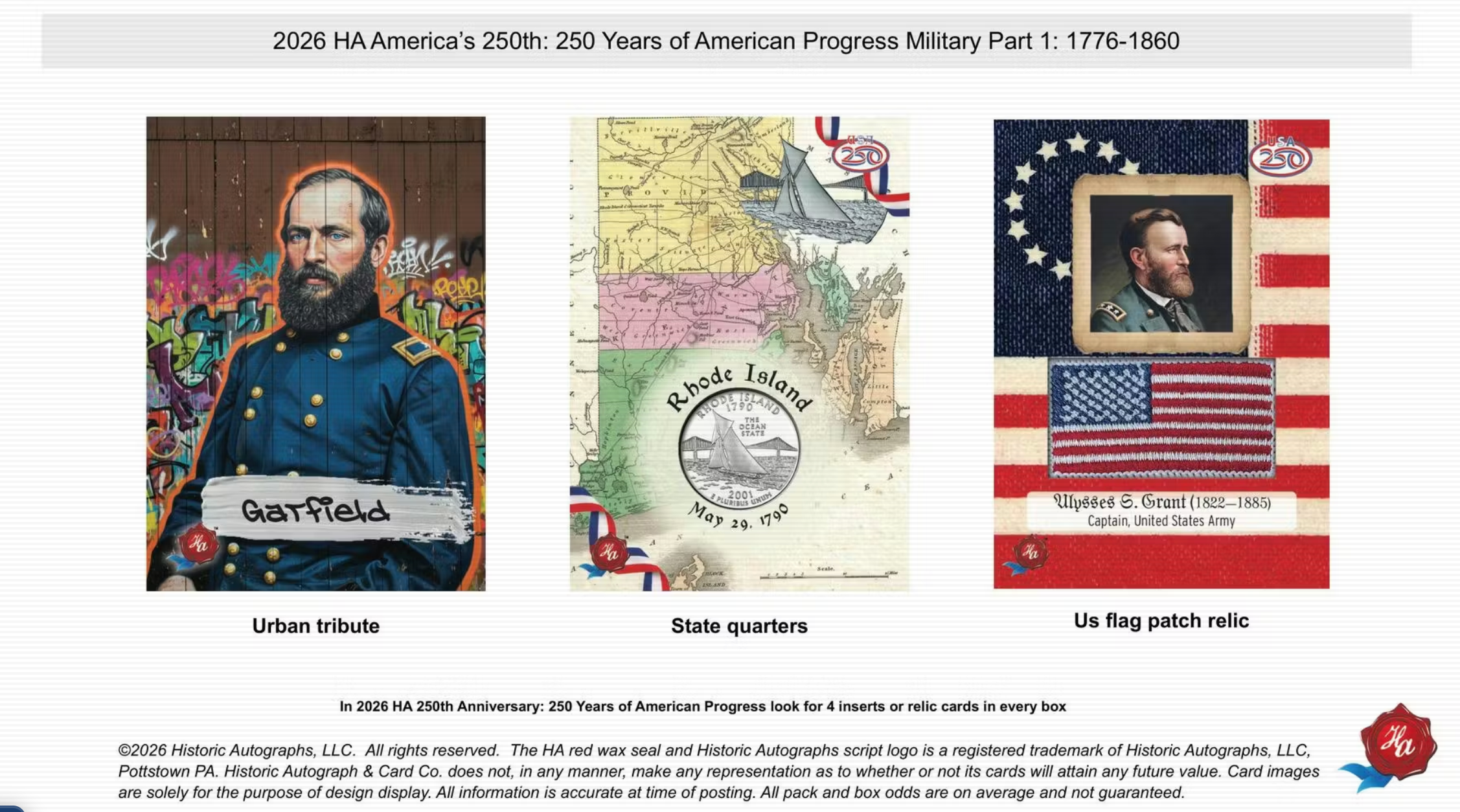 2026 Historic Autographs America's 250th Anniversary Military Part 1 Hobby Box