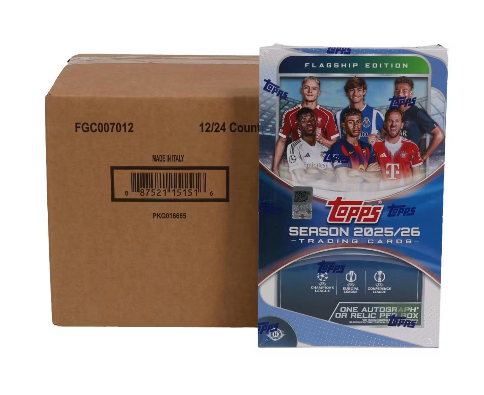 2025-26 Topps UEFA Club Competitions Soccer Hobby Factory Sealed 12-Box Case