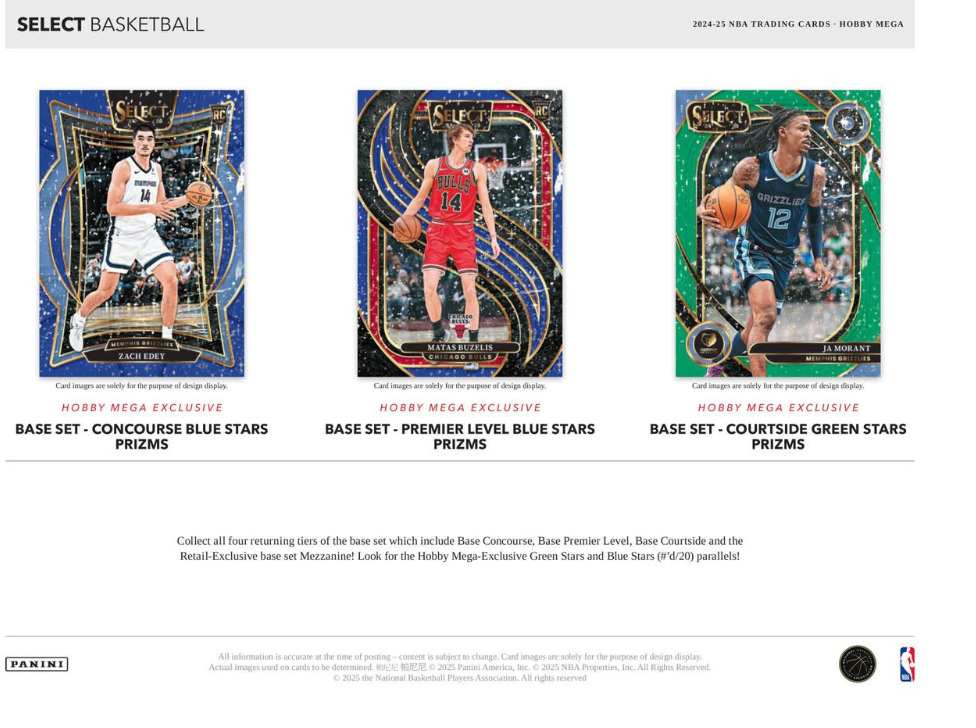 2024/25 Panini Select Basketball Hobby Mega Box