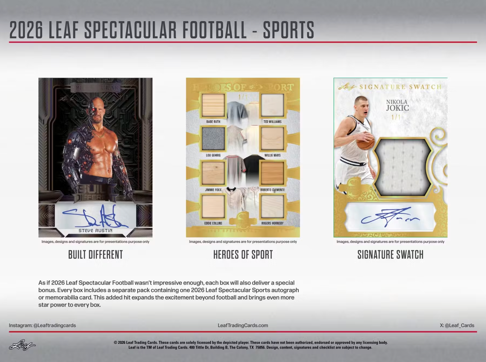 2026 Leaf Spectacular Football Box