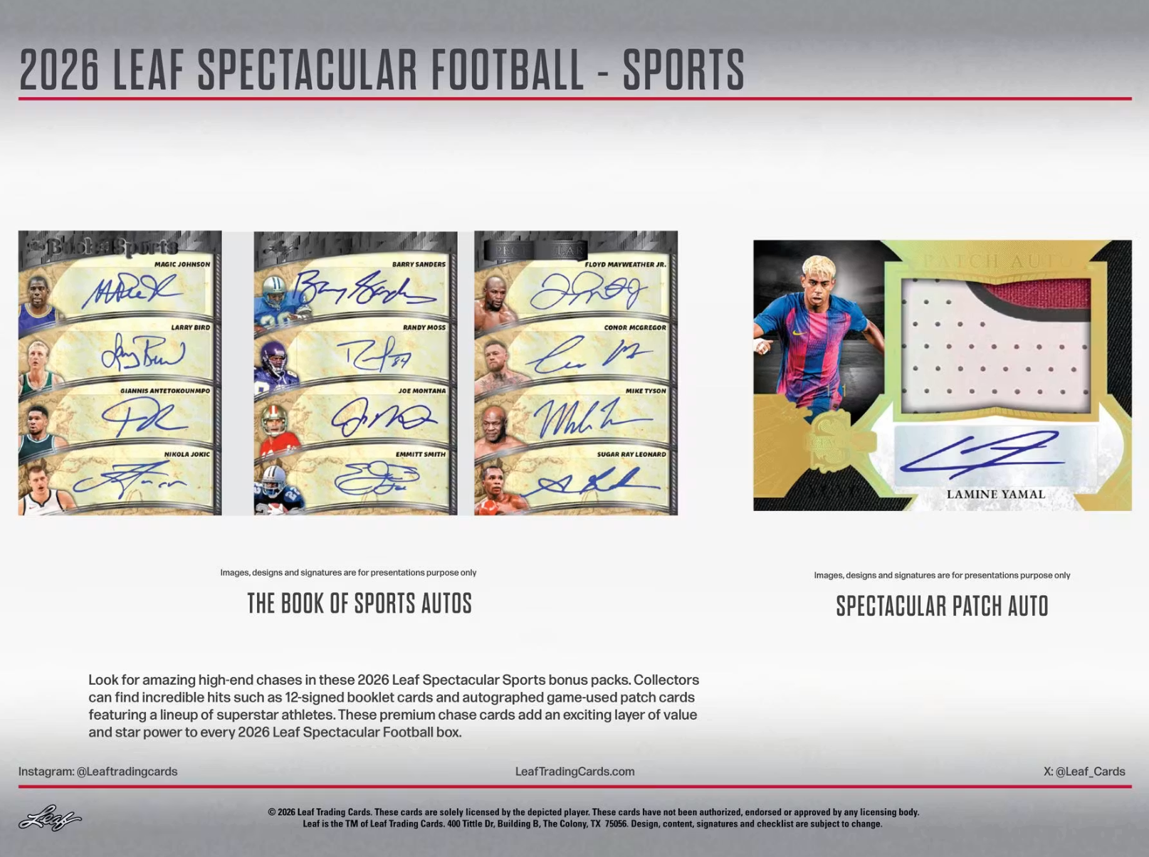2026 Leaf Spectacular Football Box
