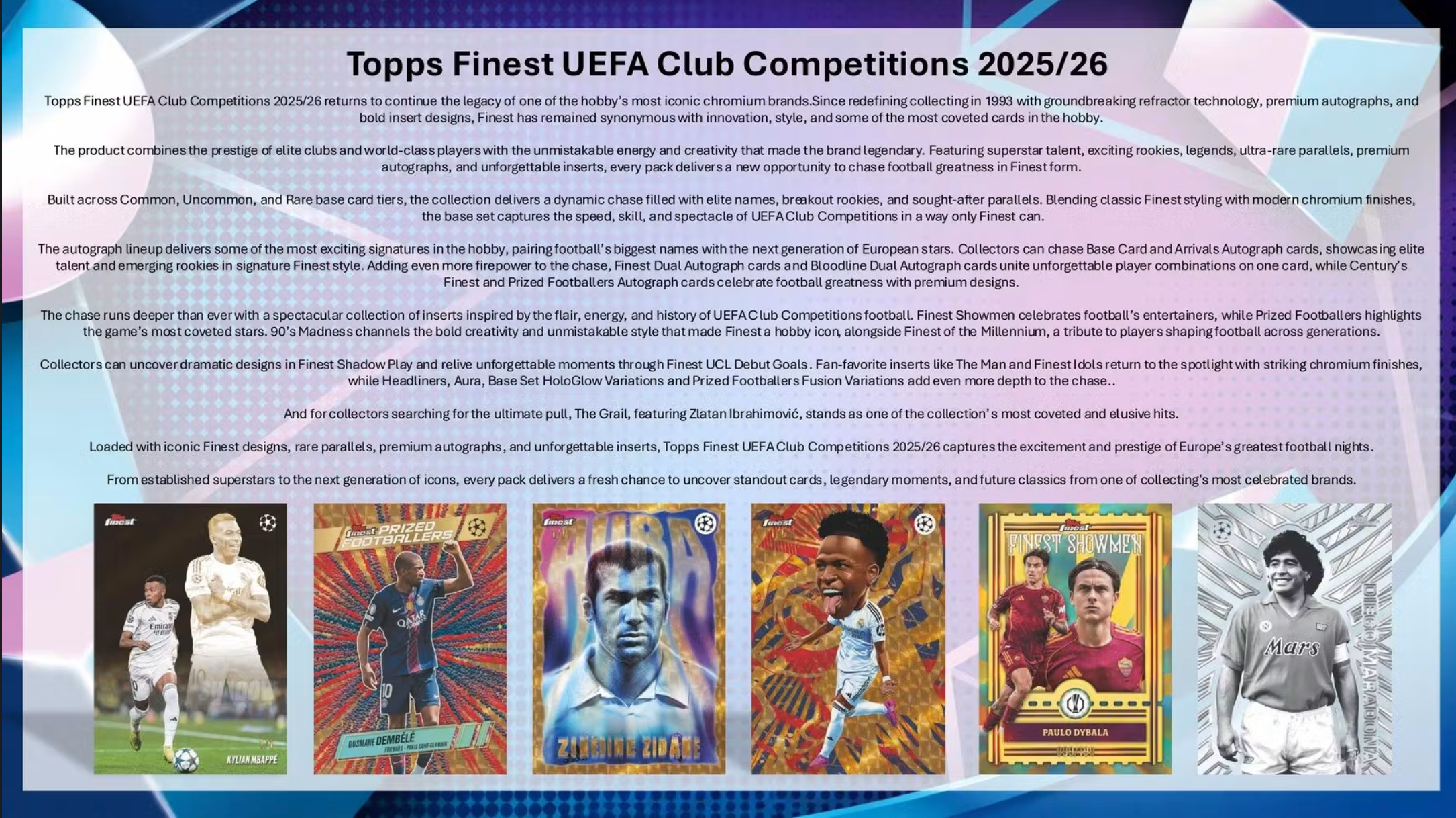 2025-26 Topps UEFA Club Competitions Finest Soccer Hobby Box