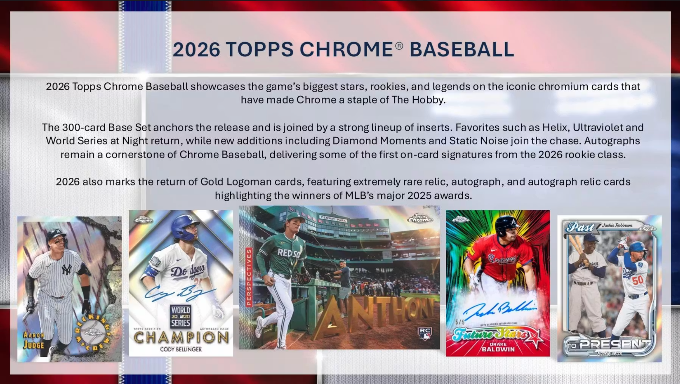 2026 Topps Chrome Baseball Hobby Box