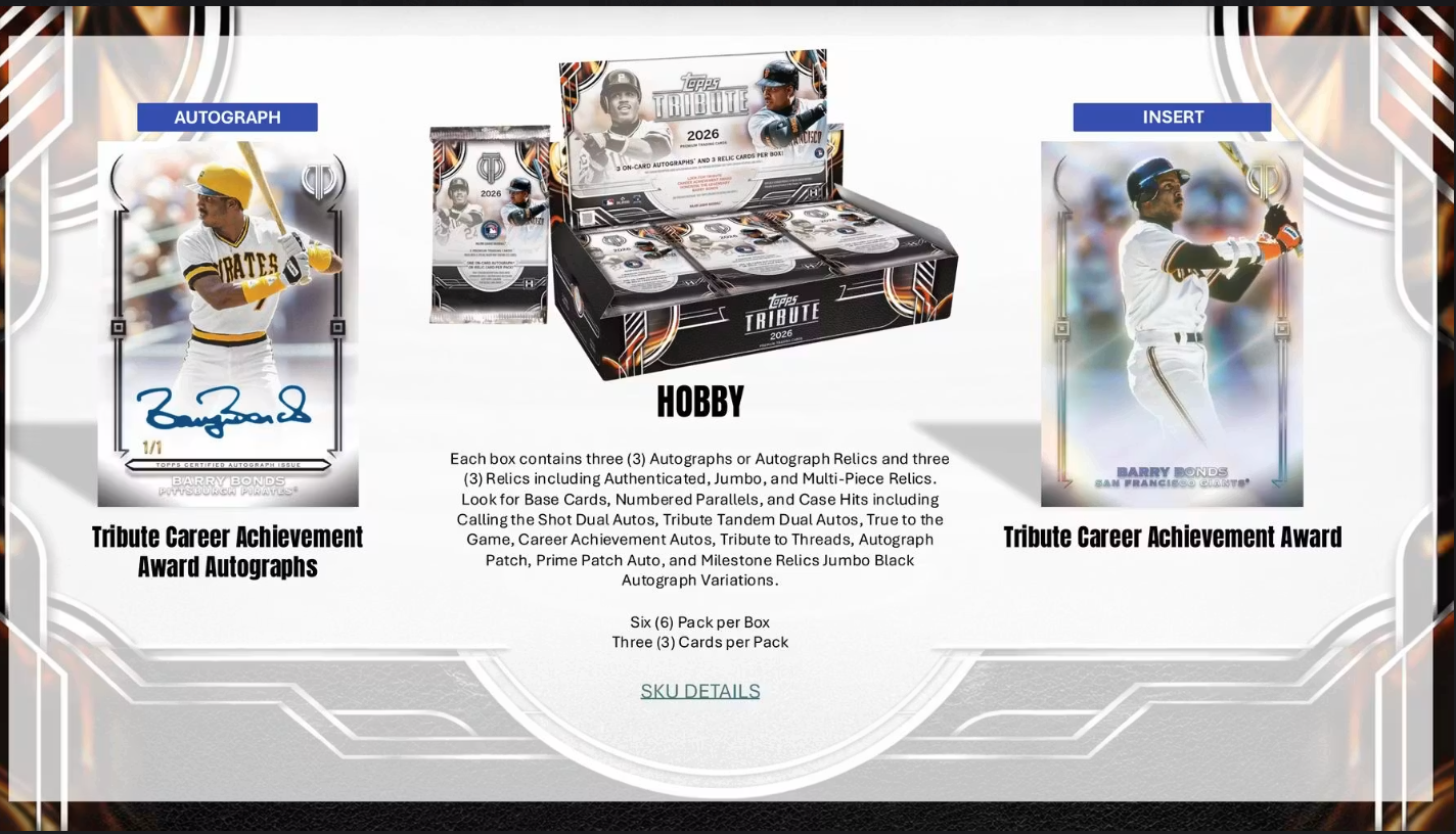 2026 Topps Tribute Baseball Hobby Box