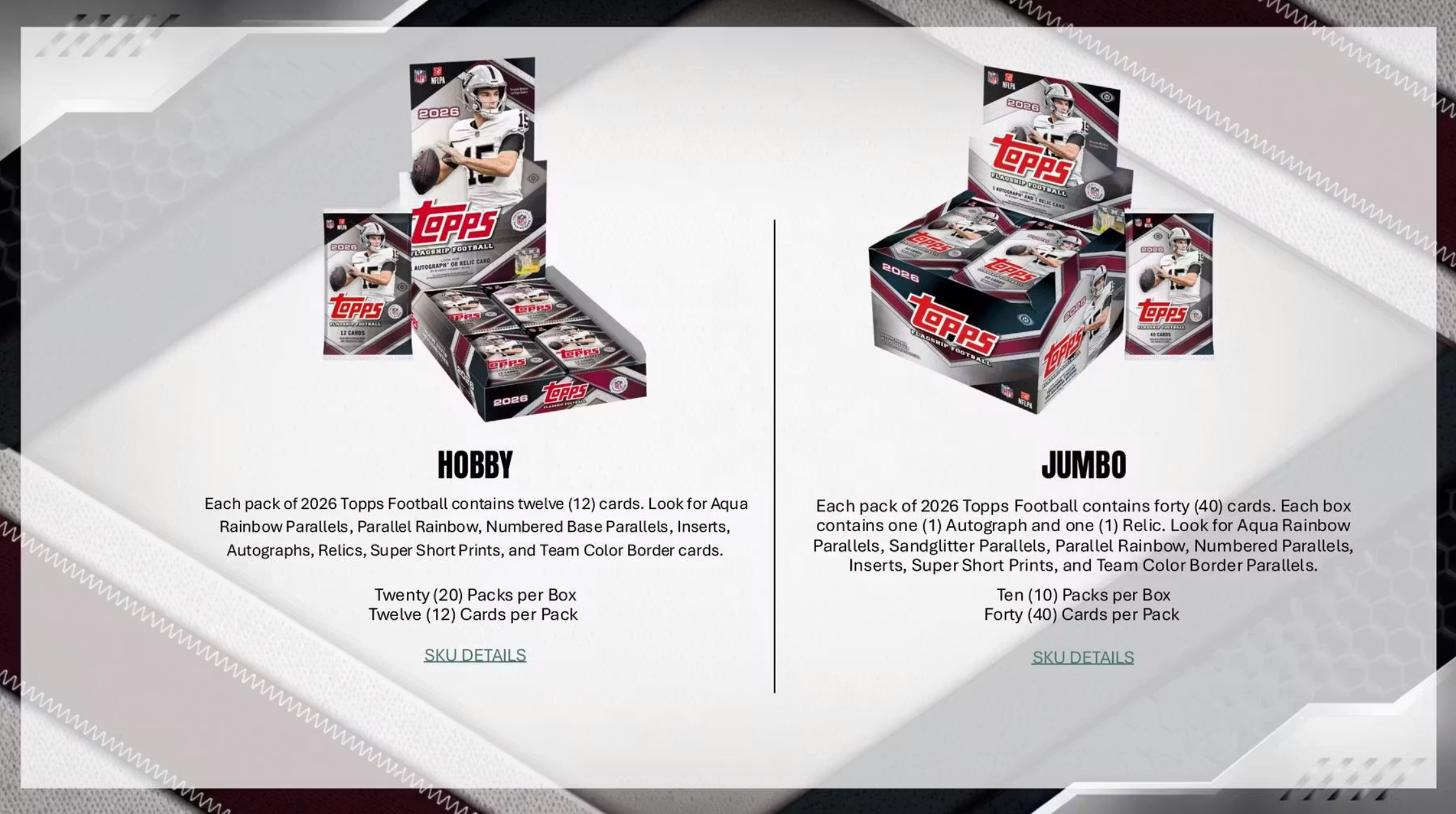 2026 Topps Football Jumbo Hobby Box