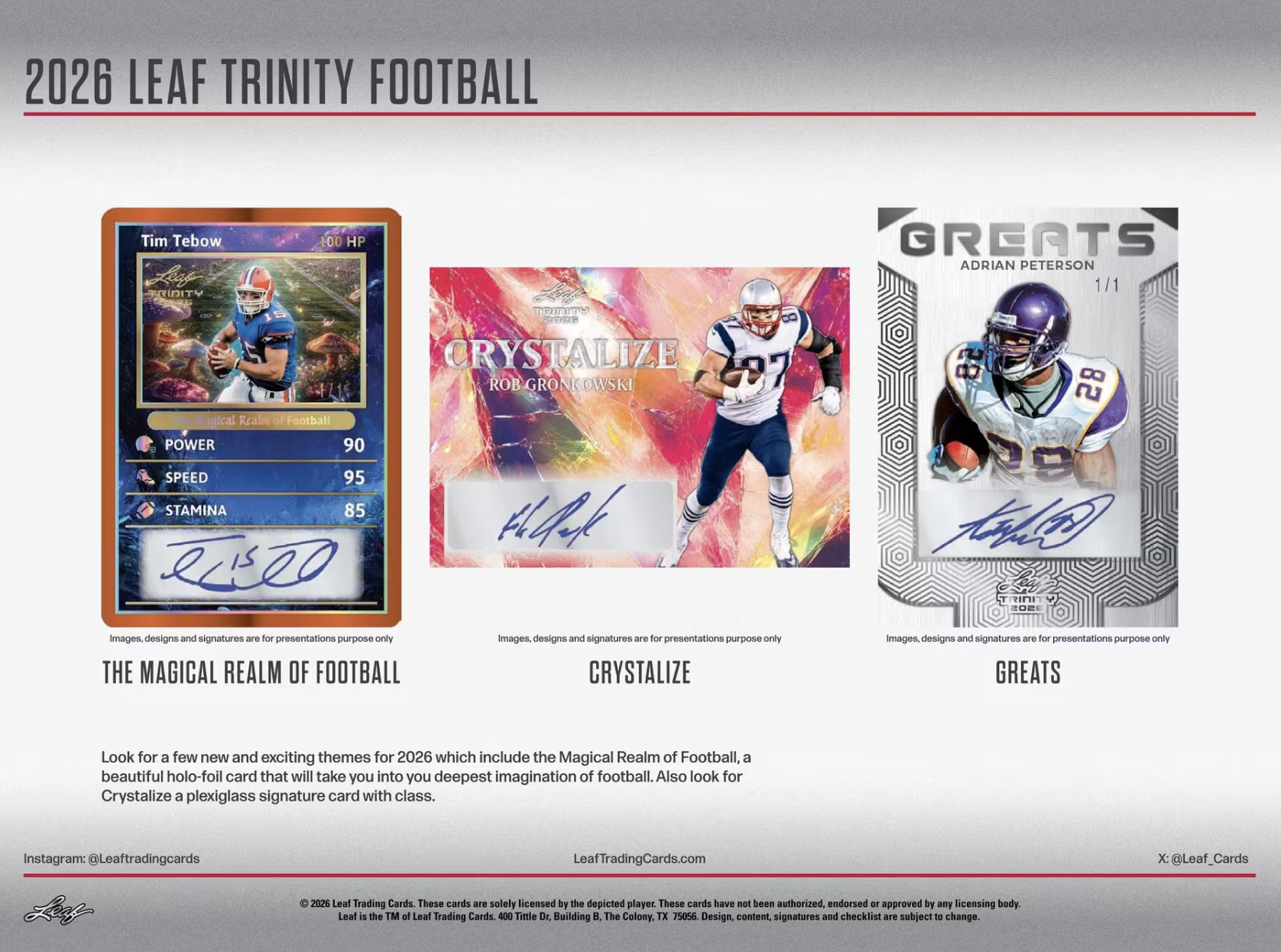 2026 Leaf Trinity Football Jumbo Box
