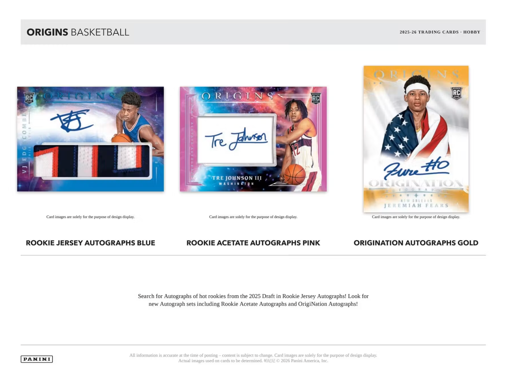 2025-26 Panini Origins Basketball Hobby Box