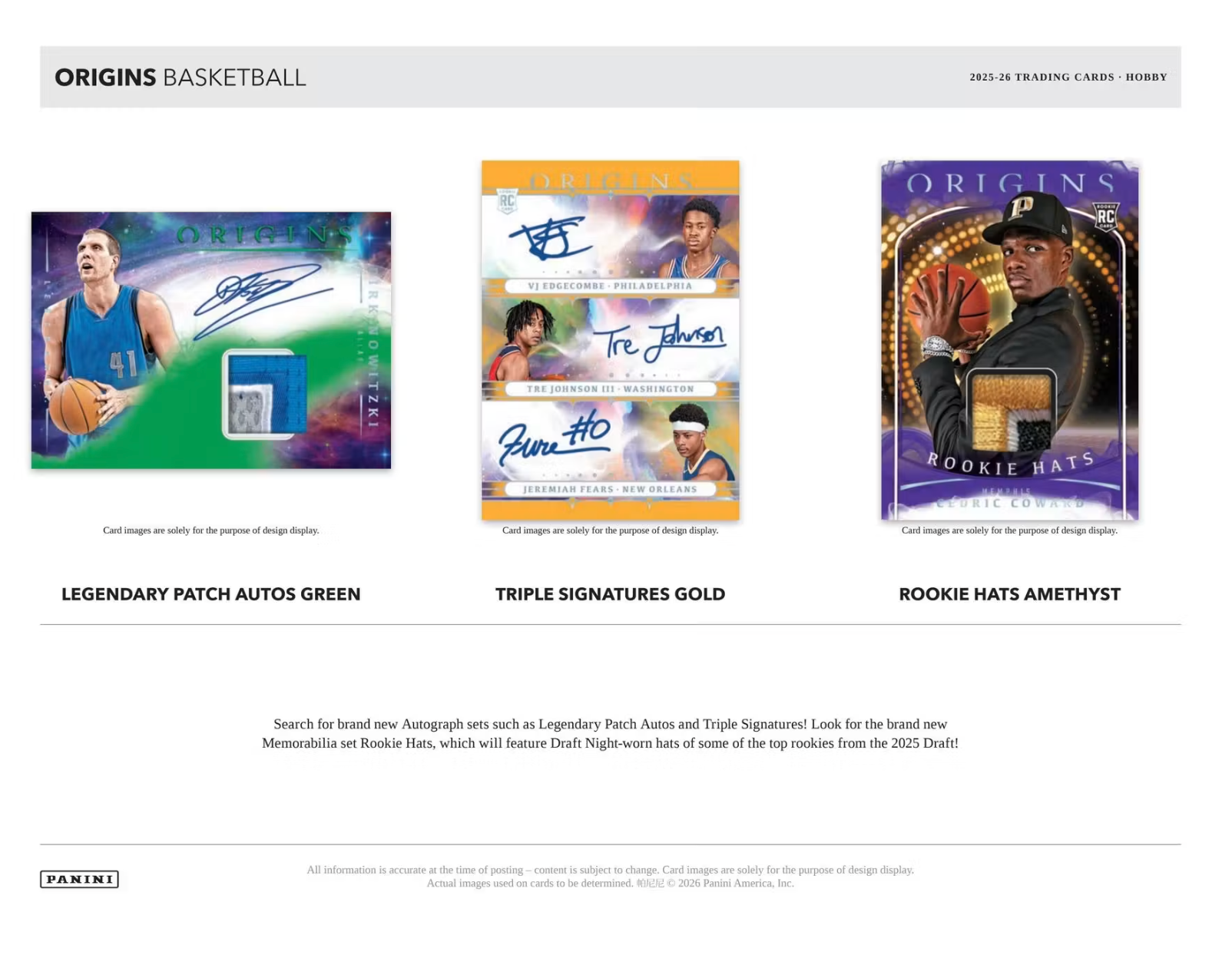 2025-26 Panini Origins Basketball Hobby Box
