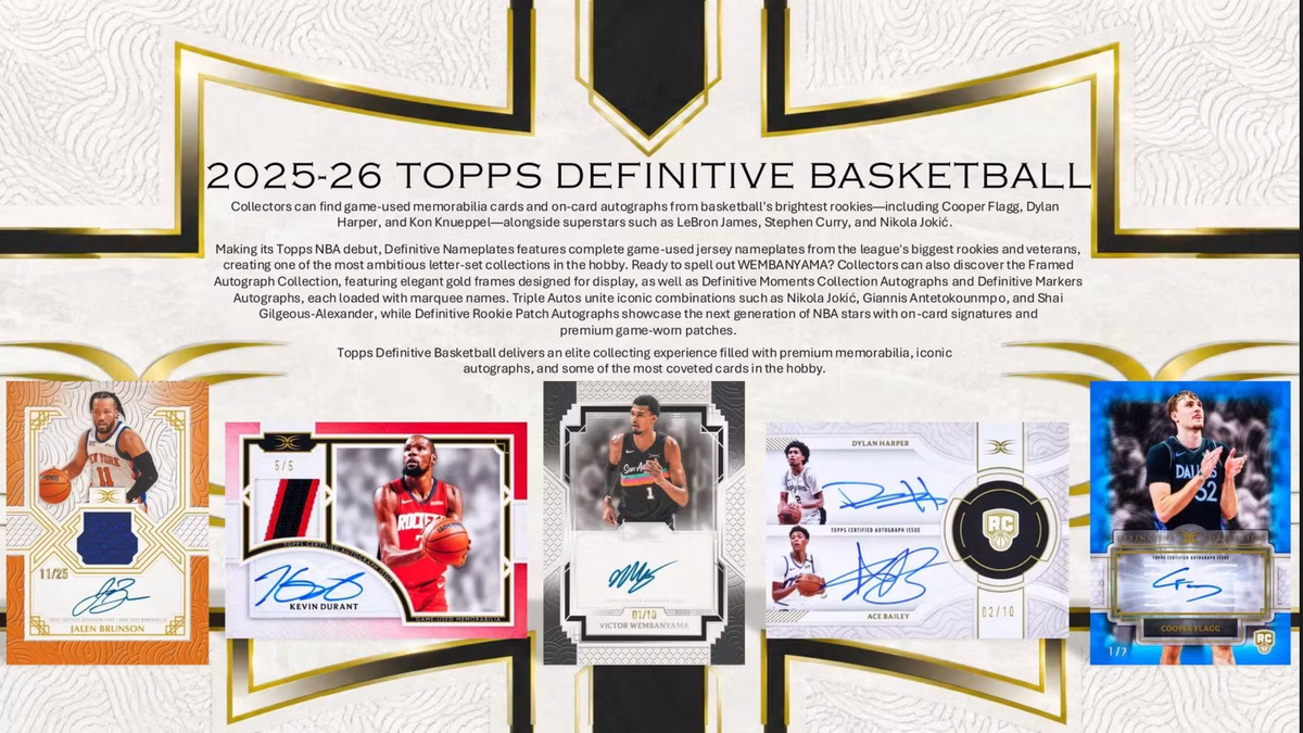 2025-26 Topps Definitive Basketball Hobby Box