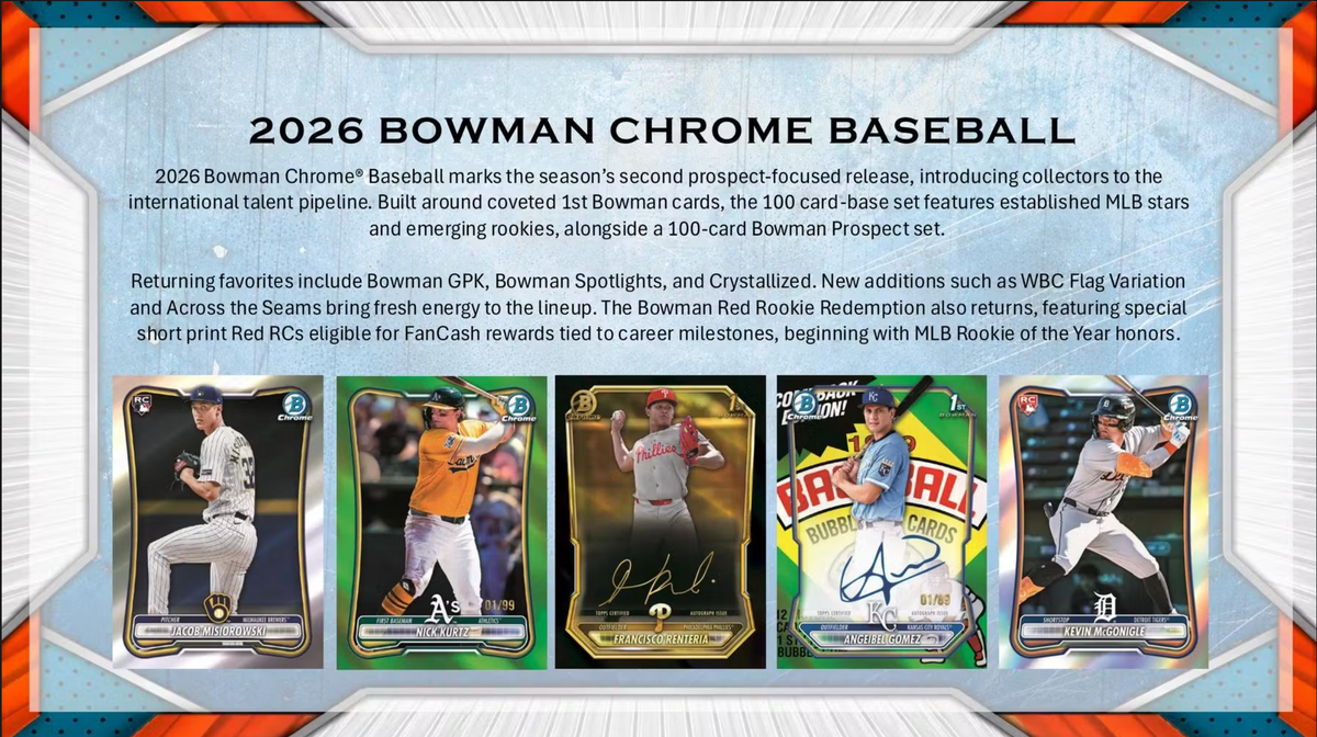 2026 Bowman Chrome Baseball Mega Box