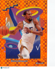 2025 Topps Finest Kevin Durant Orange Checkerboard Refractor /150 #279 Suns