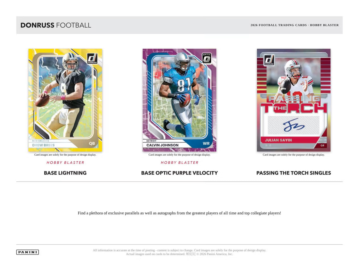 2026 Panini Donruss Football Hobby Blaster Box