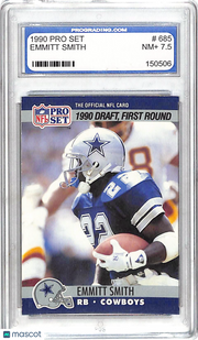 1990 Pro Set Emmit Smith Rookie #685 Pro Grading 7.5 Dallas Cowboys