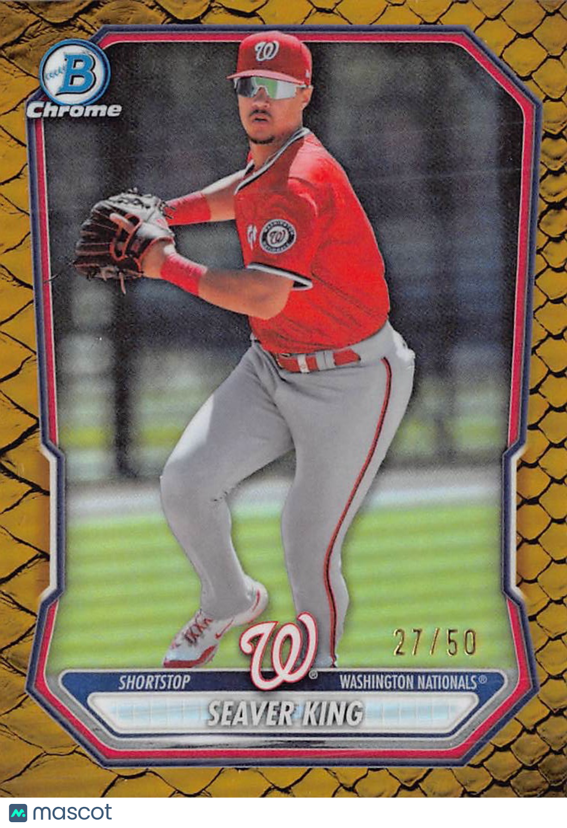 2026 Bowman Chrome Seaver King Gold Reptilian /50 Rookie #BCP-129 Nationals