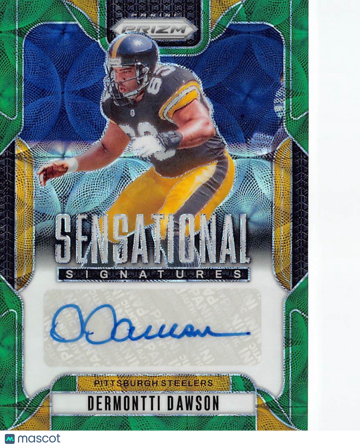 2024 Panini Prizm Football Dermontti Dawson Green Scope /75 #SS-DDN Steelers