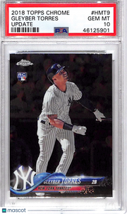 2018 Topps Chrome Update Gleyber Torres Rookie #HMT9 PSA 10 New York Yankees