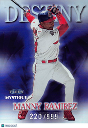 1999 Fleer Mystique Destiny Manny Ramirez /999 #9 of 10 D Cleveland Indians