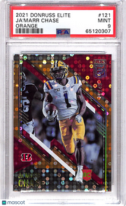 2021 Panini Donruss Elite Ja'marr Chase Orange /49 Rookie #121 PSA 9 Bengals
