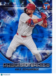 2025 Topps Pristine Kyle Schwarber Precisioniaries Blue Refractor PR-18 Phillies