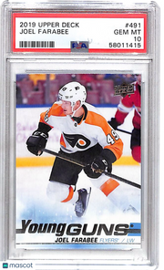 2019 Upper Deck Joel Farabee Rookie #491 PSA 10 Philadelphia Flyers