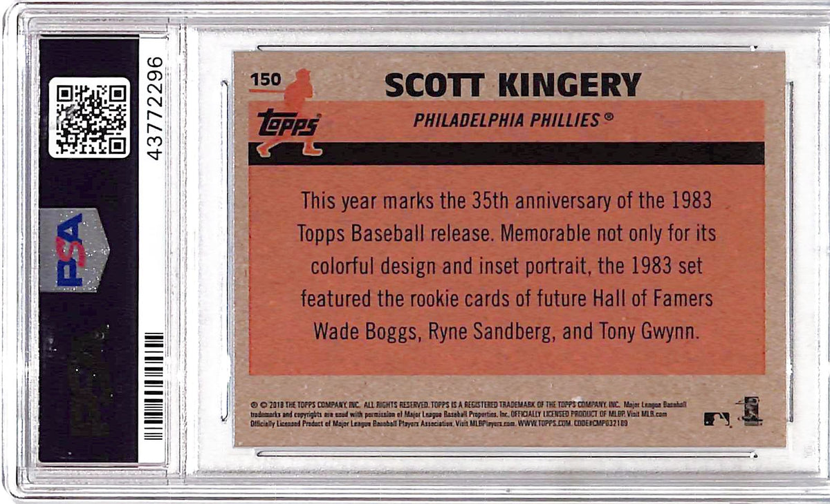 2018 Topps Silver Pack 1983 Chrome Promo Scott Kingery #150 PSA 10
