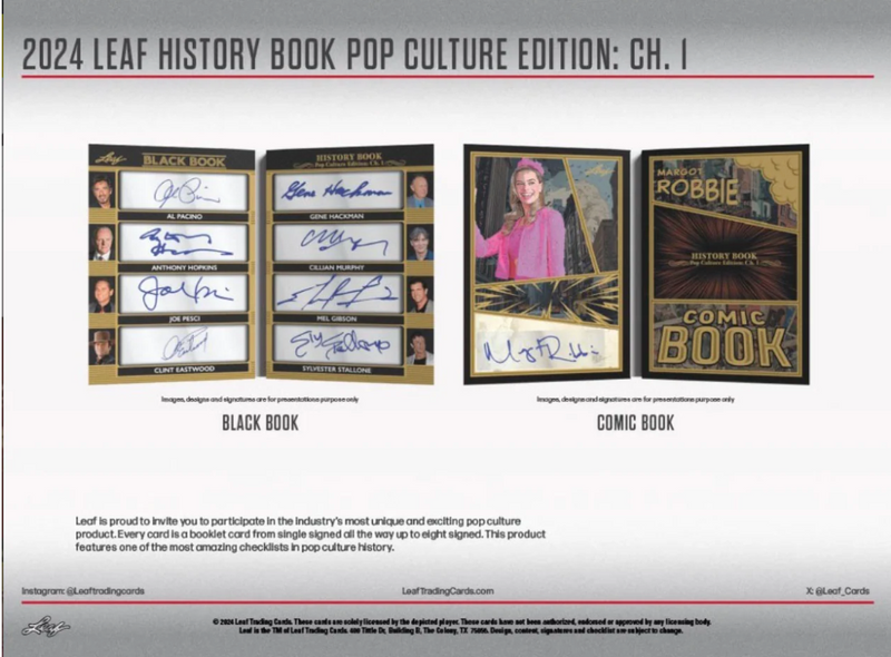 2024 Leaf History Book Pop Culture Edition Chapter 1 Box