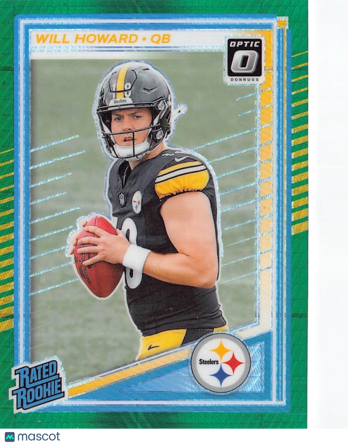 2025 Panini Donruss Optic Will Howard Green Rookie #233 Pittsburgh Steelers