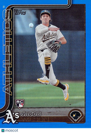 2025 Topps Series One Jacob Wilson Blue Foil /150 Rookie RC #314 Athletics