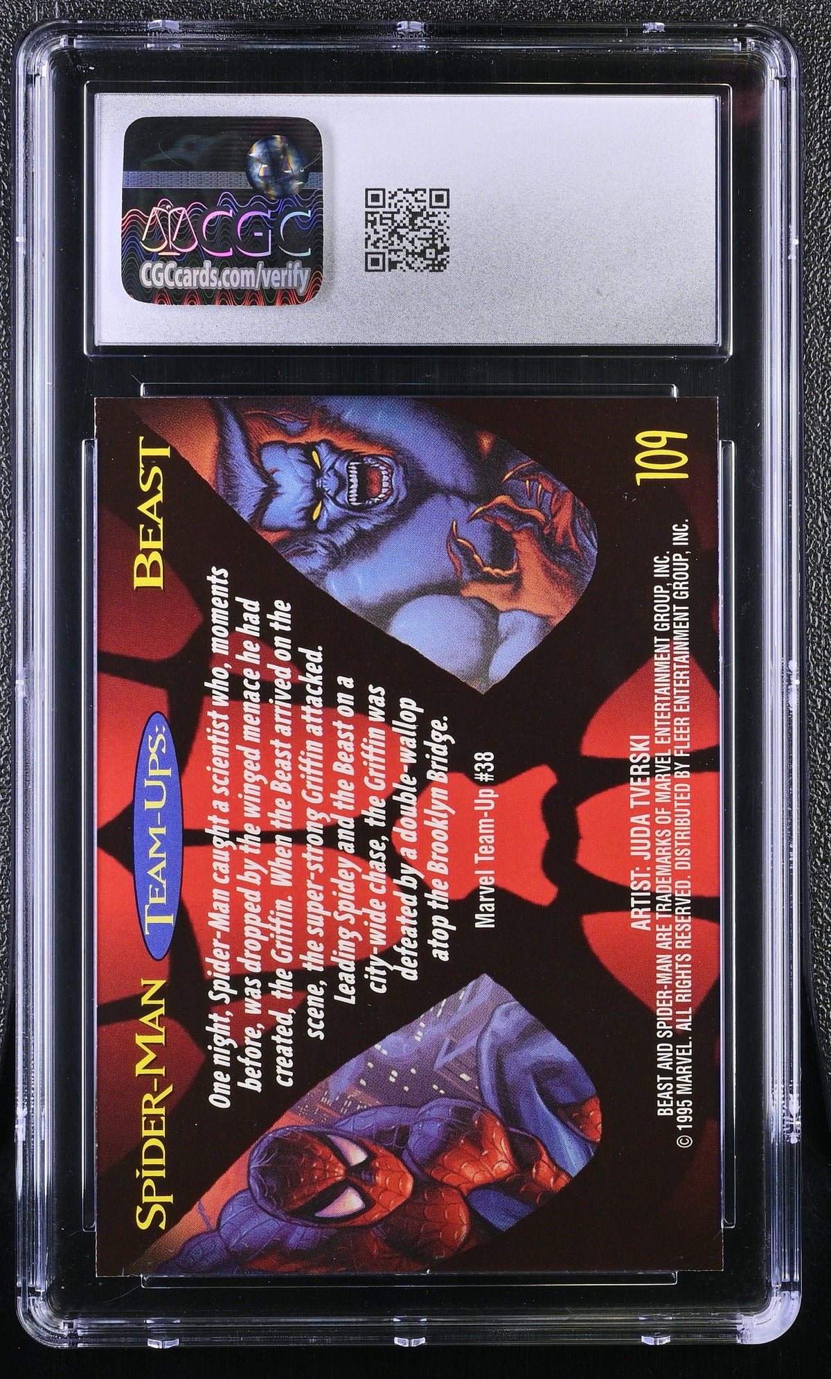 1995 Fleer Ultra Spider-Man Beast #109 Gold Foil Signature Series CGC 9.5
