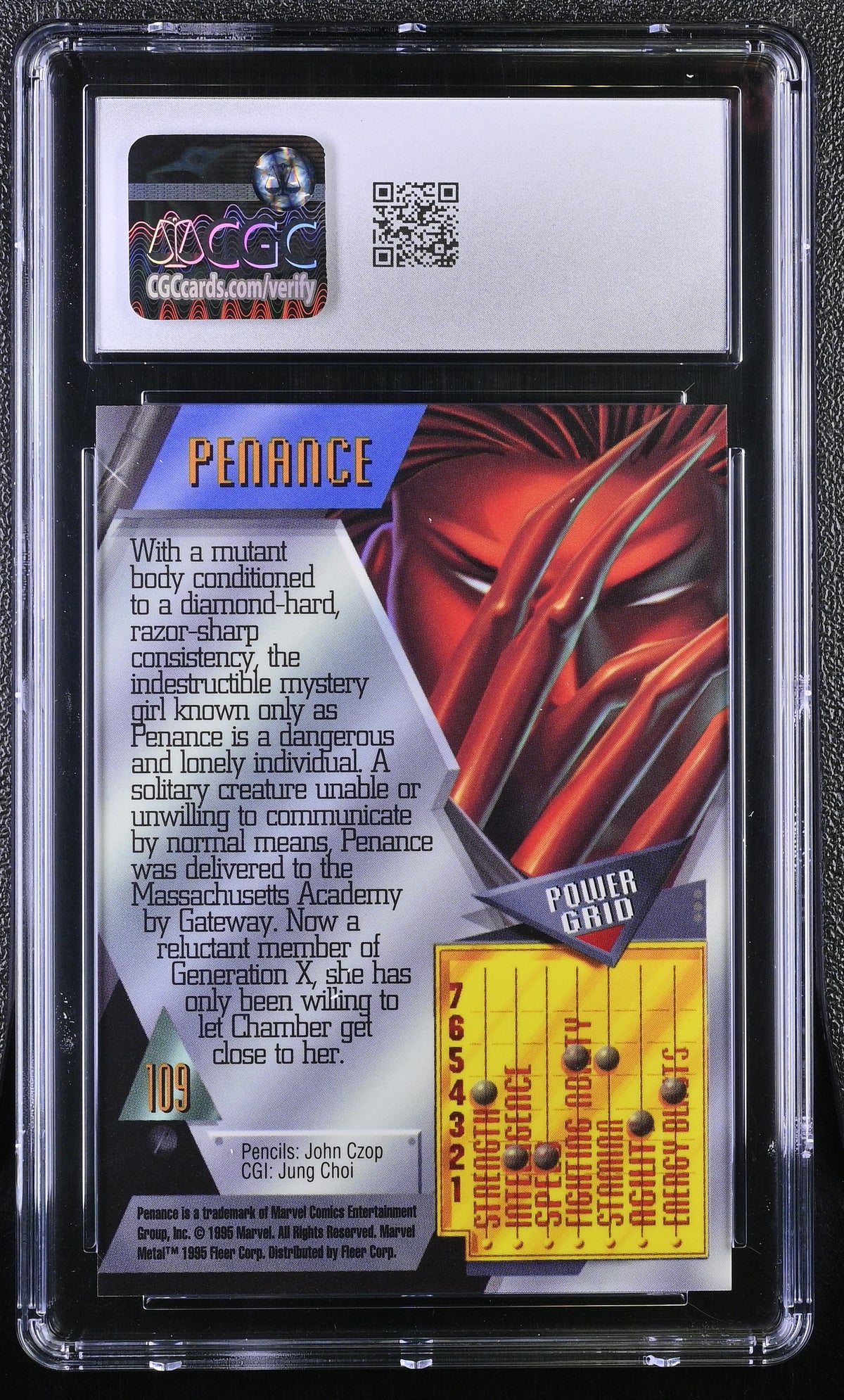1995 Fleer Marvel Metal Inaugural Edition Penance #109 CGC 9.5