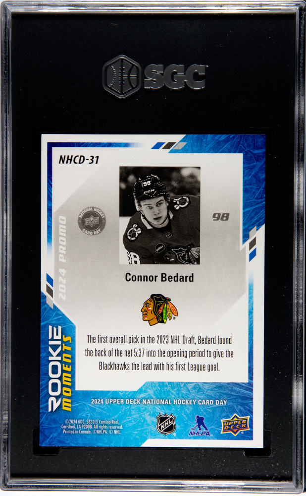 2024 Upper Deck National Hockey Card Day Connor Bedard #NHCD-31 SGC 10