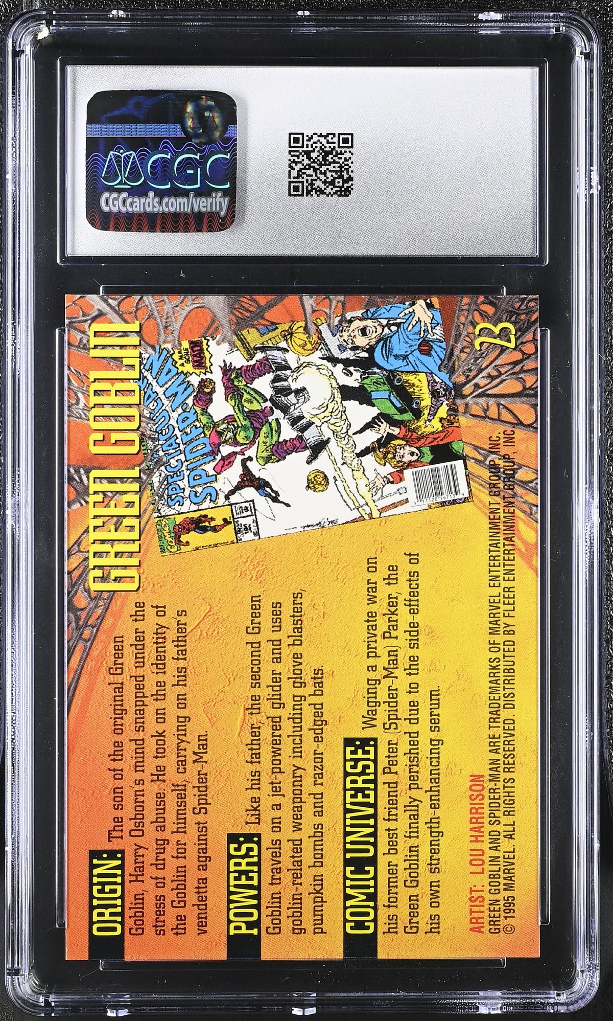 1995 Fleer Ultra Spider-Man Green Goblin #23 CGC 9.5