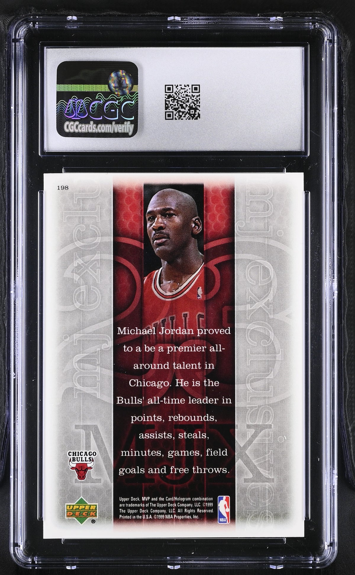 1999-00 Upper Deck MVP Michael Jordan #198 CGC 9.5 Chicago Bulls