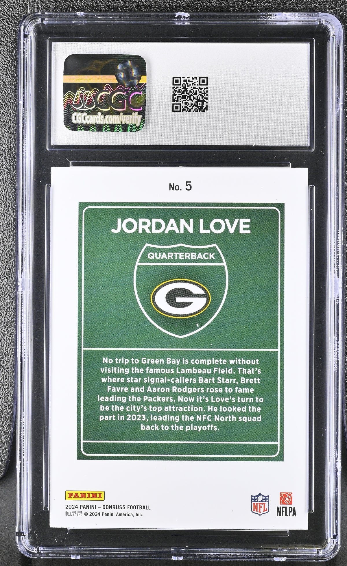 2024 Donruss Jordan Love Downtown #5 CGC 10 Green Bay Packers