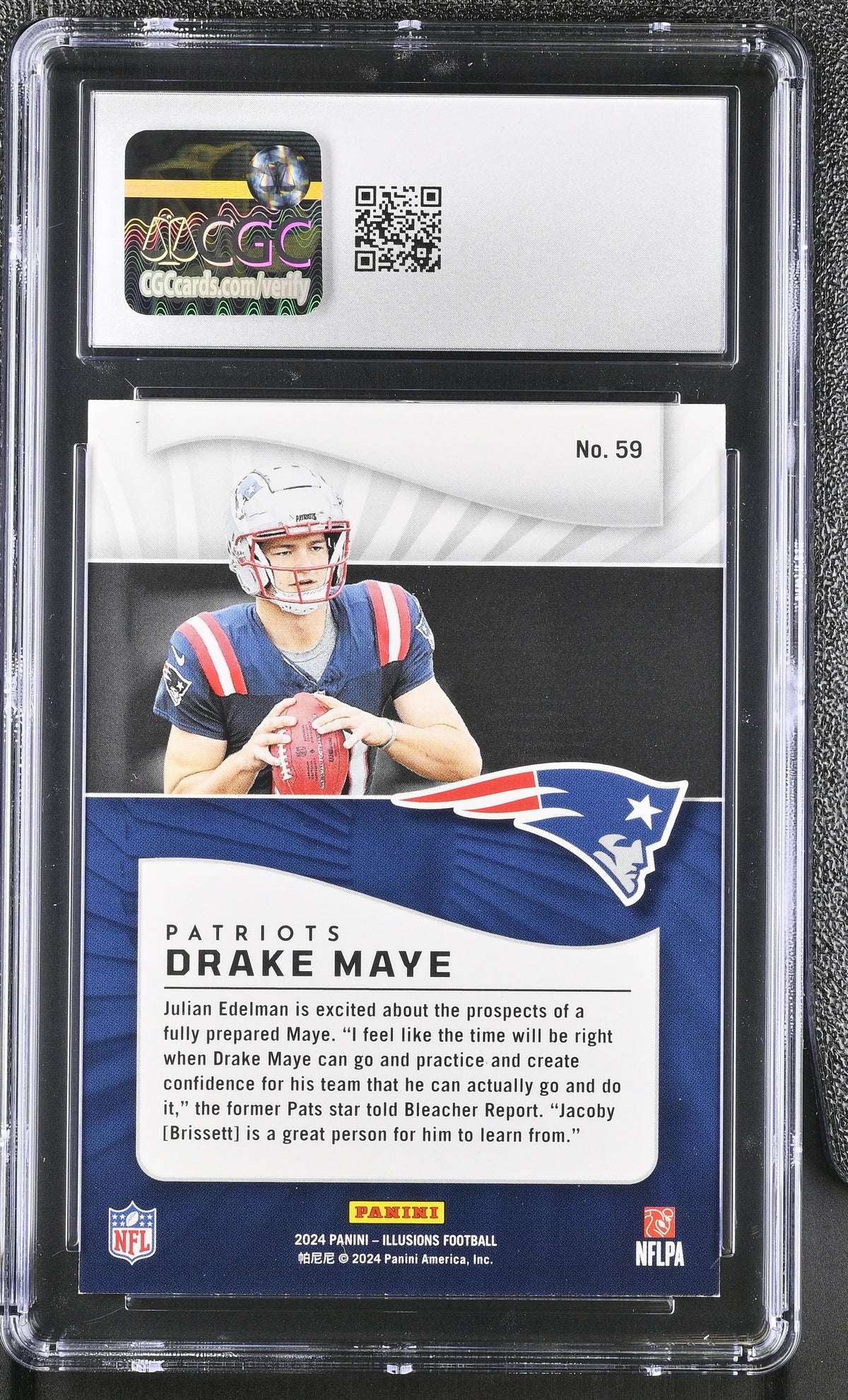 2024 Panini Illusions Drake Maye Rookie Retail #59 CGC 10 New England Patriots