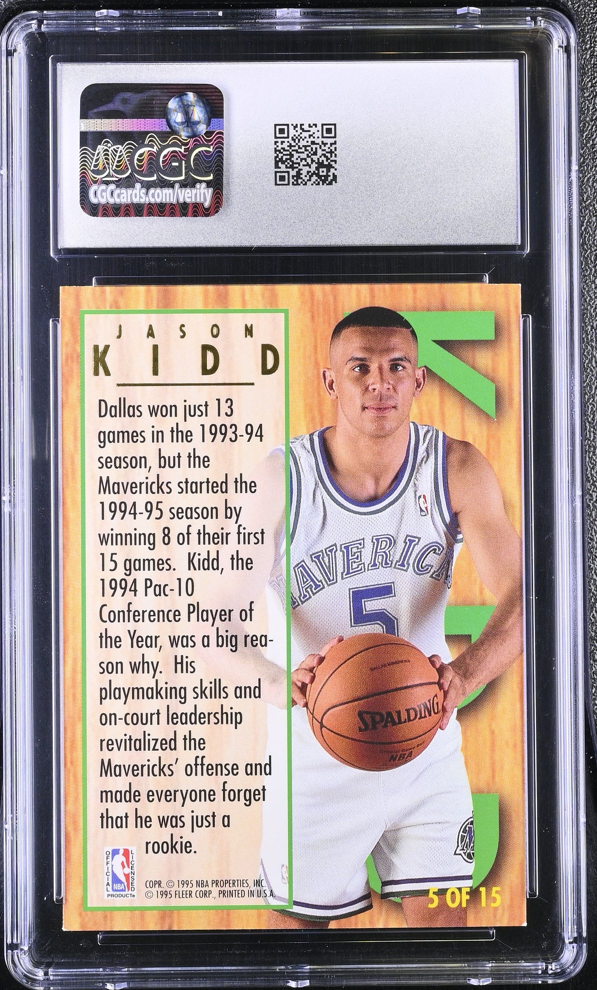 1994-95 Fleer Ultra Jason Kidd All-Rookies #5 CGC 9