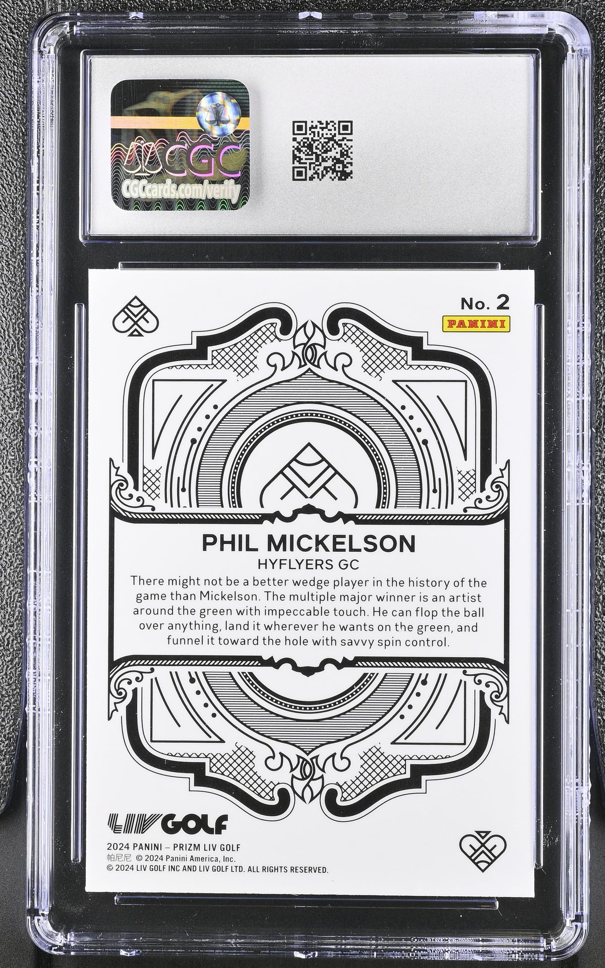 2024 Panini Prizm LIV Golf Phil Mickelson Aces #2 CGC 10
