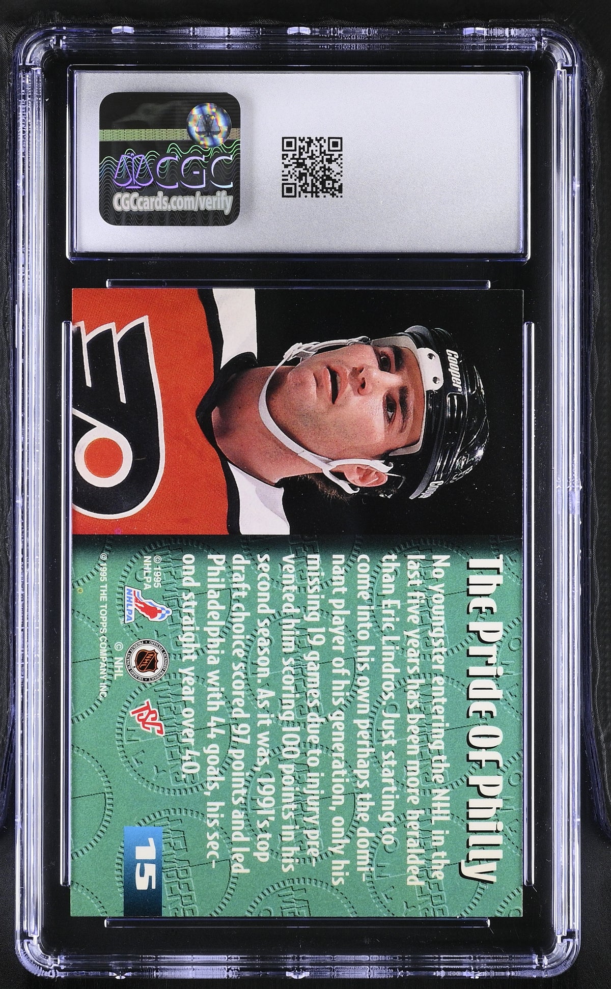 1995-96 Stadium Club Members Only Eric Lindros #15 CGC 9 Philadelphia Flyers