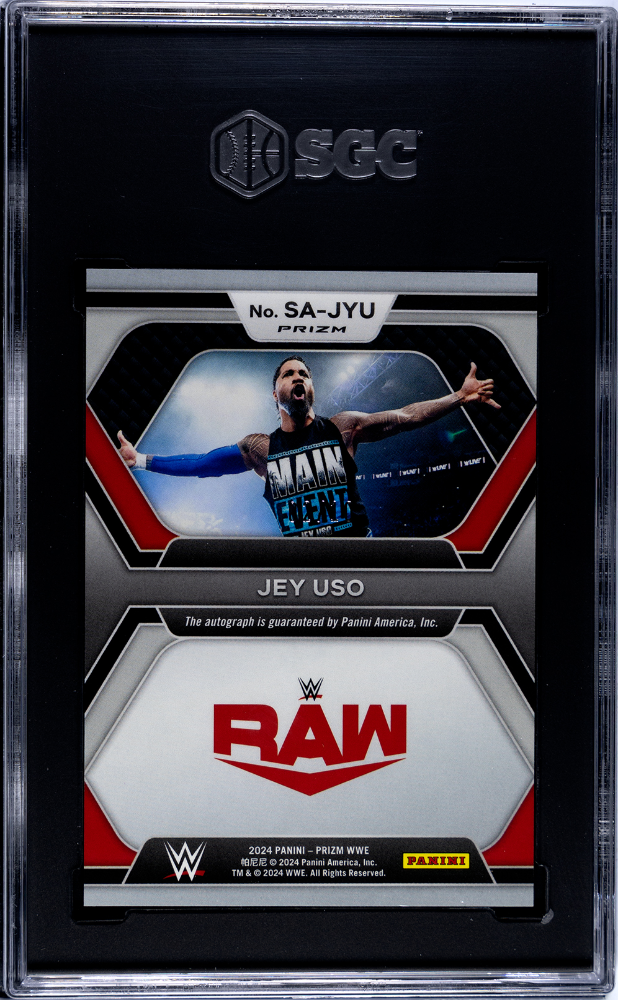 2024 Panini Prizm Wwe Jey Uso Superstar Auto Gold /10 #SA-JYU SGC 9.5