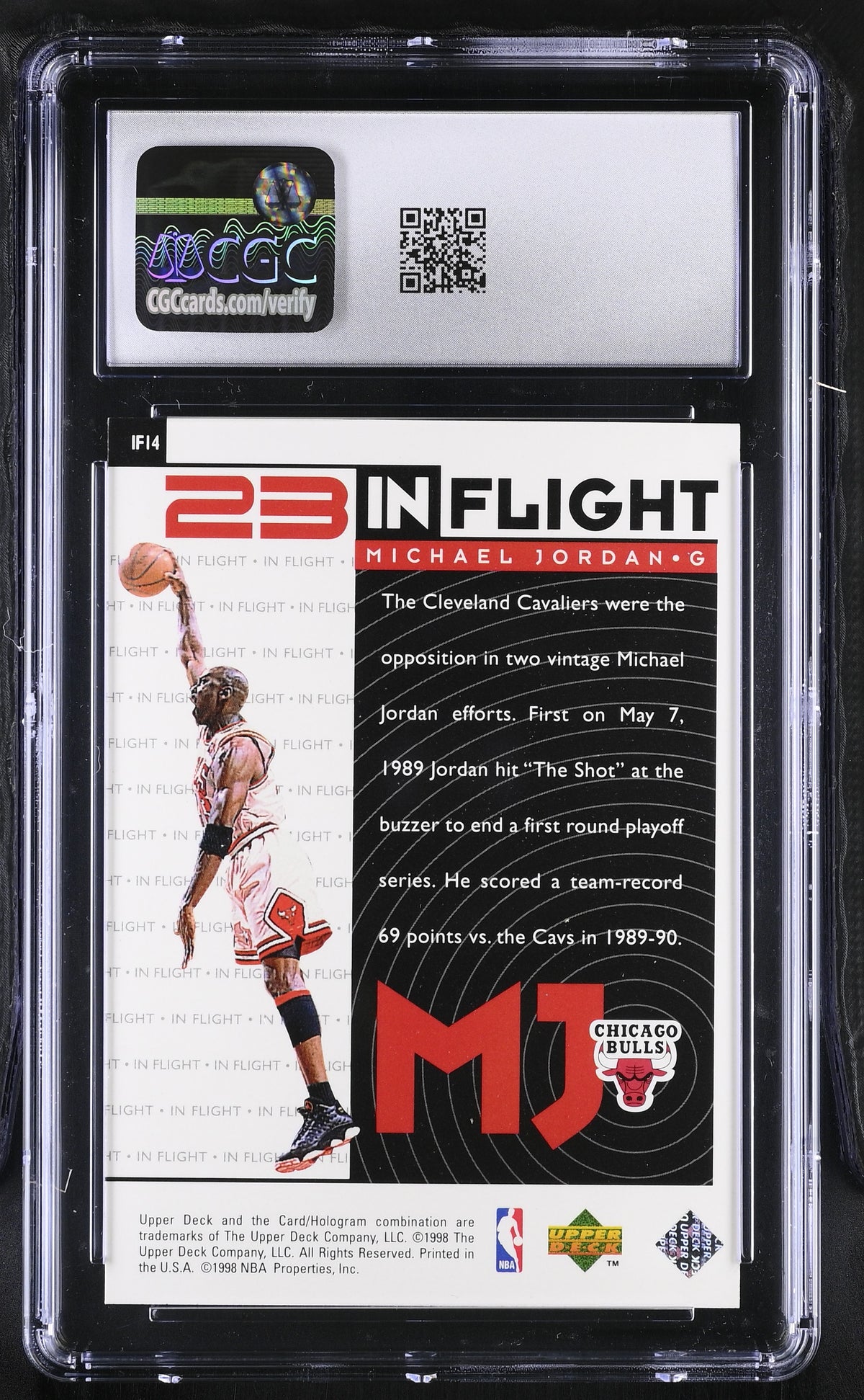 1998 Upper Deck MJ Living Legend Michael Jordan In Flight #IF14 CGC 9.5 Bulls