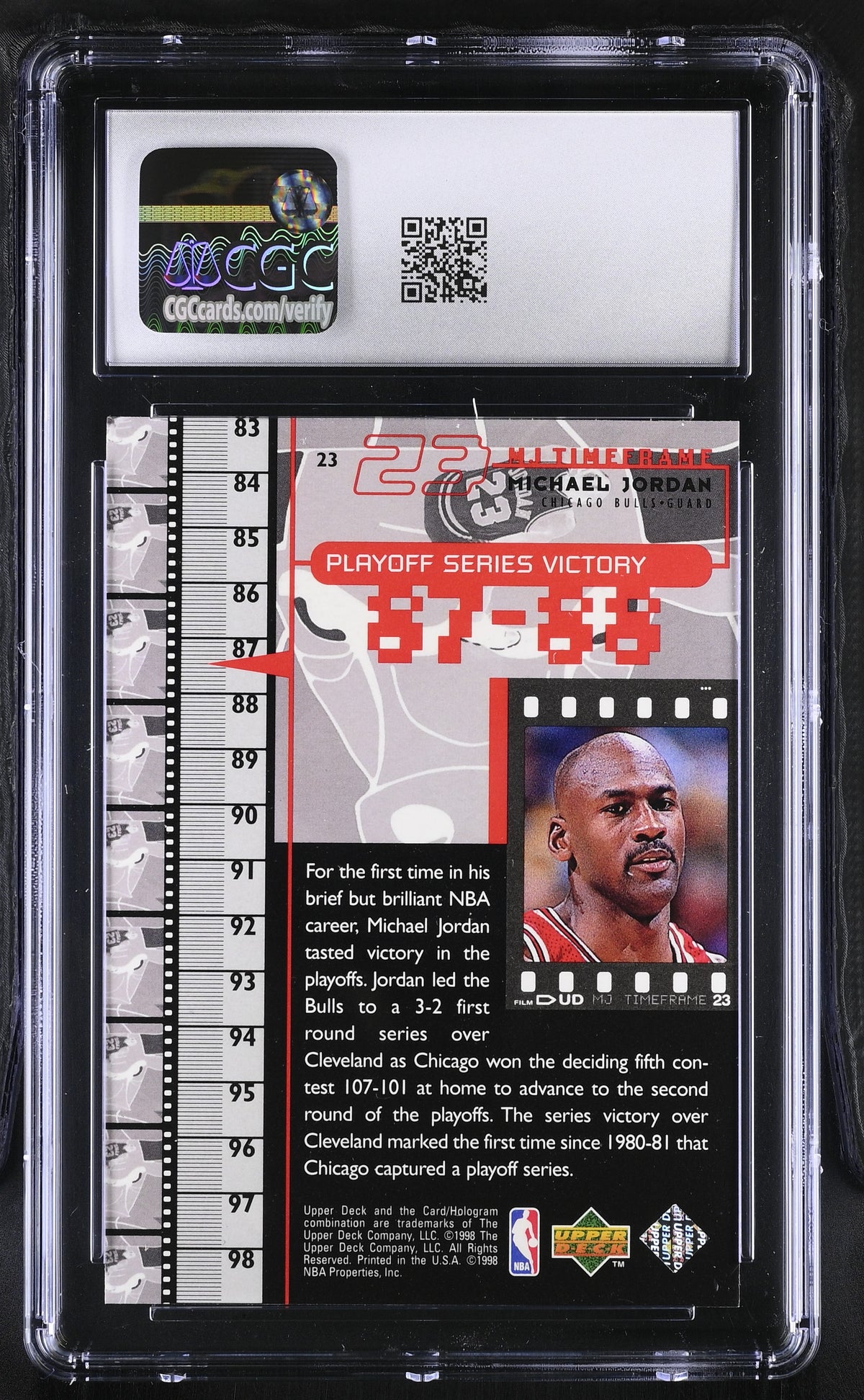 1998 Upper Deck MJ Living Legend Michael Jordan #23 CGC 9 Chicago Bulls