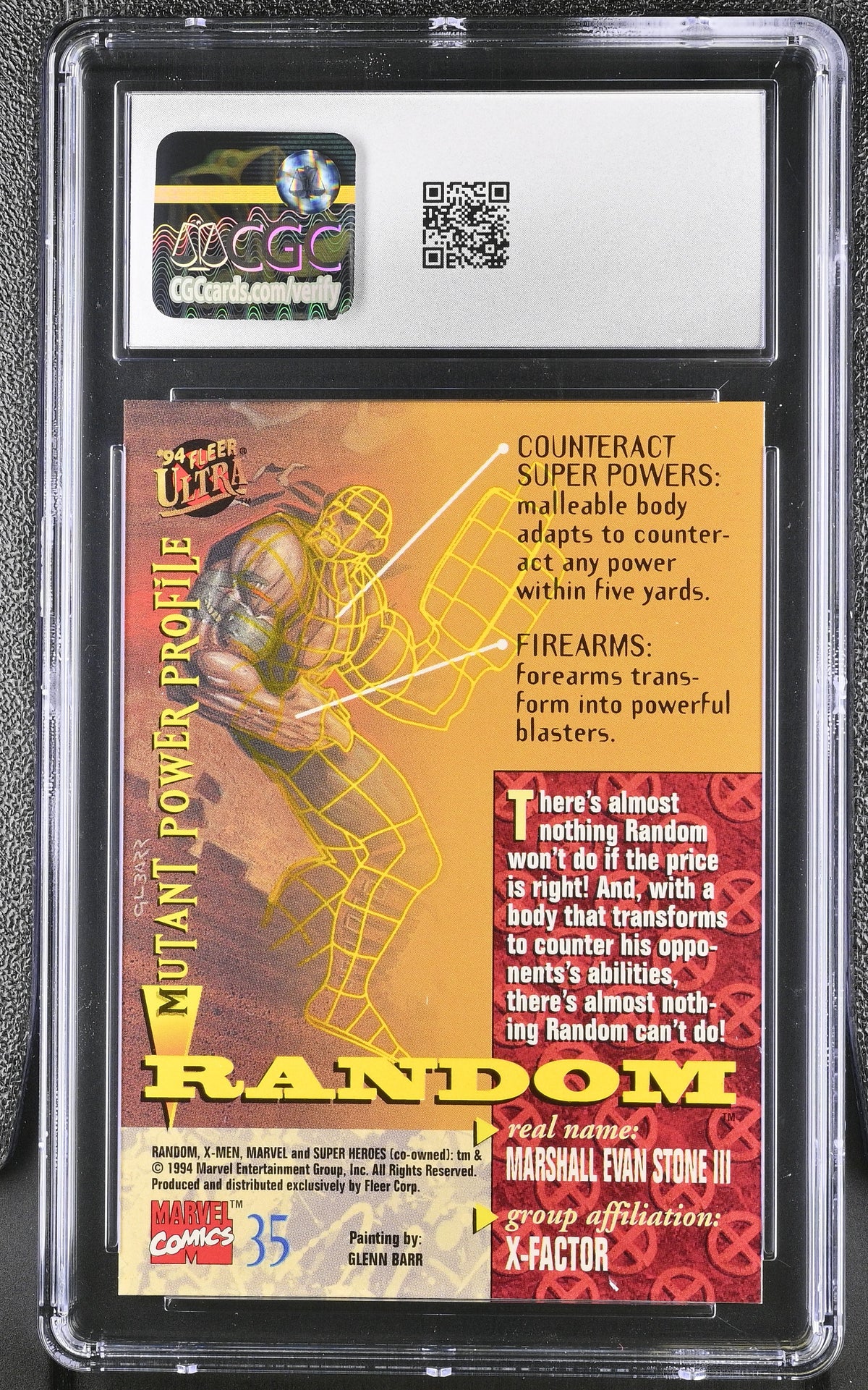 1994 Fleer Ultra X-Men Random #35 CGC 10