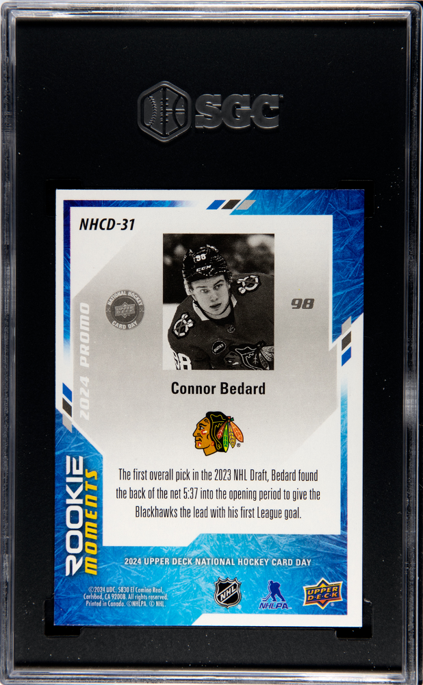 2024 Upper Deck National Hockey Card Day Connor Bedard #NHCD-31 SGC 10
