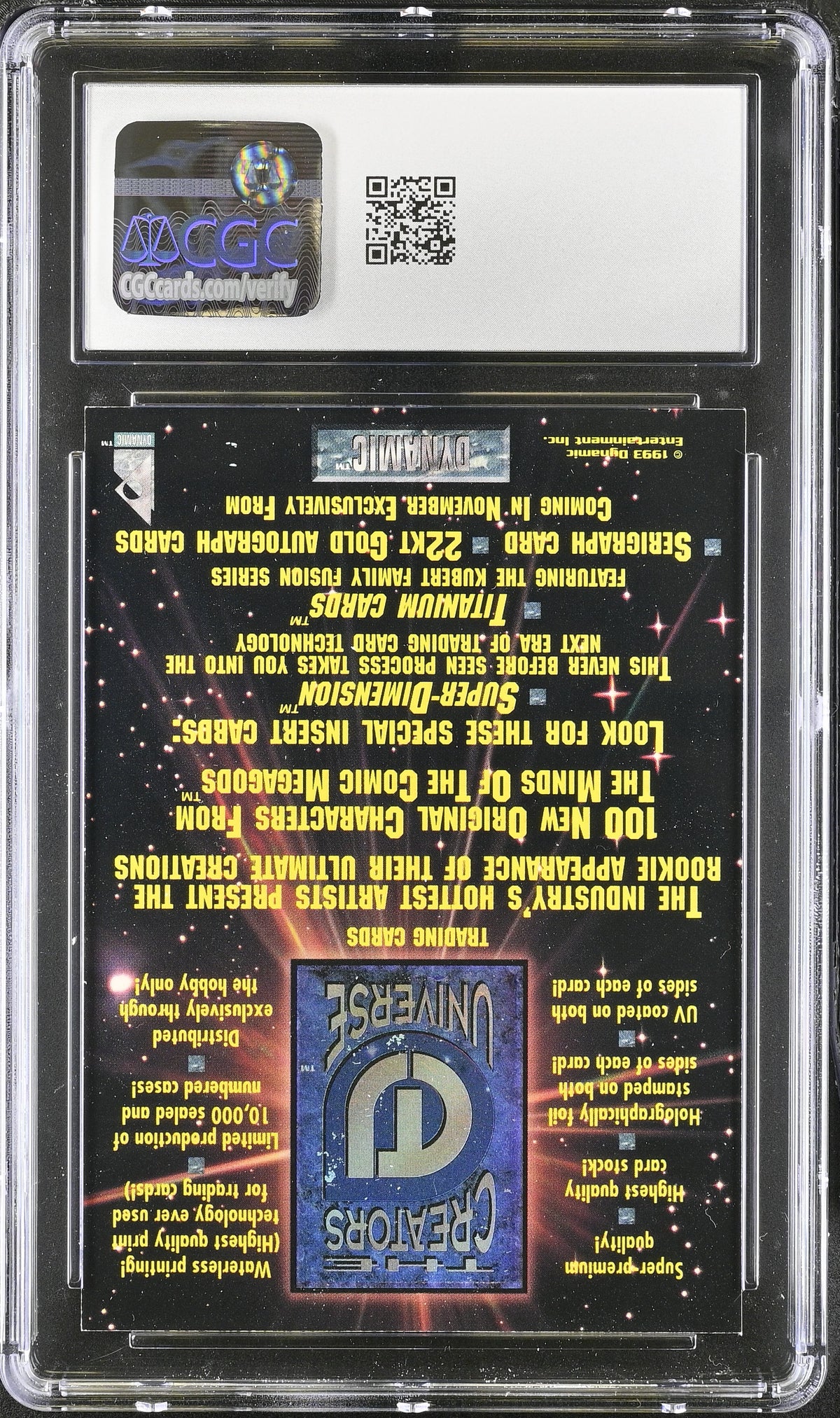 1993 Art The Creator's Universe The Silencer CGC 9 Dynamic