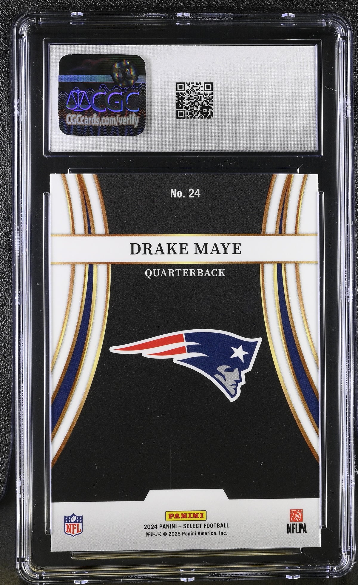 2024 Panini Select Drake Maye Rookie Turbocharged #24 CGC 9.5 Patriots